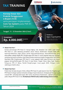 TAX TRAINING :  Konsep Dasar dan Praktek Penggunaan E-BUPOT 21/26