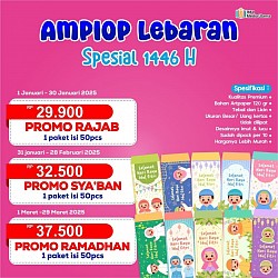 Amplop Kixz Spesial Lebaran Isi 50 pcs Rp 38.000